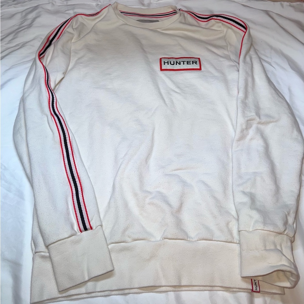 Hunter Cream Sweatshirt with Red and Black Accents